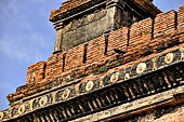 Bagan Myanmar. Sulamani temple. Makara, ogres and other stucco ornaments. 